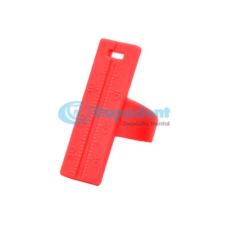 ANILLO REGLA P/ ENDODONCIA PLASTICO ROJO DGO