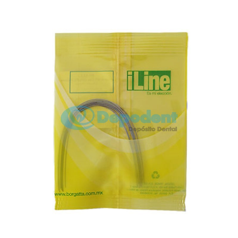 ARCO INFERIOR DE ACERO ILINE .016 X .022 10 PZA BORGATTA