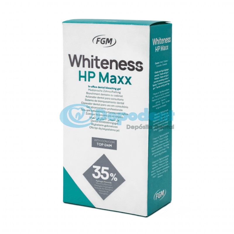 BLANQUEAMIENTO WHITENESS HP MAXX KIT 35% P/ 3 PACIENTES 10 GR FGM