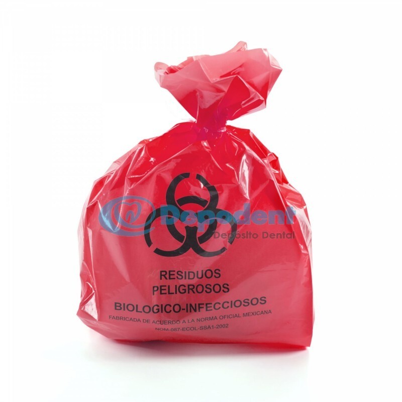 BOLSA P/ DESECHOS ROJA 26.5 X 22 CM DOCHEM