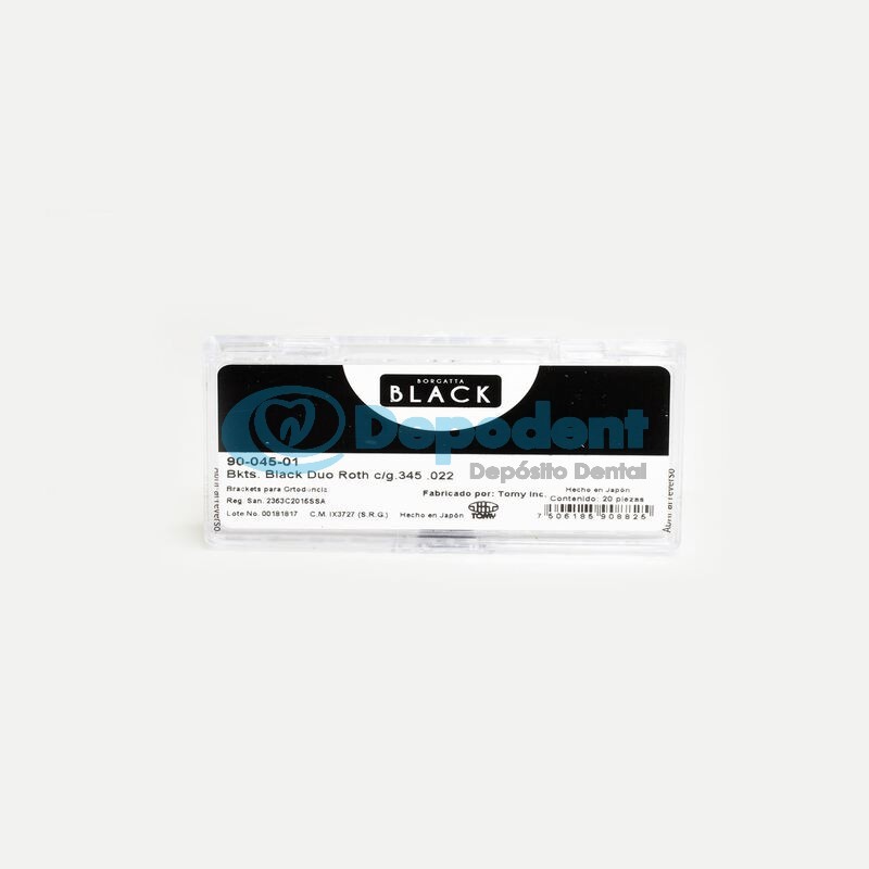 BRACKETS ROTH BLACK DUO 0.22 C/GANCHO EN 345 90-045-01 C