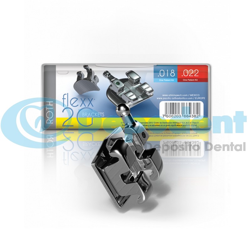 BRACKETS ROTH FLEXX METALICO .018 AH KIM PECH