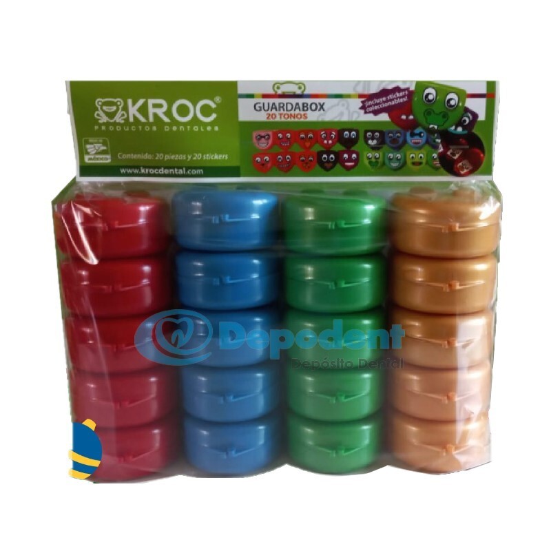 CAJA P/ ORTHODONCIA GUARDABOX TONO NAVIDAD 20 PZAS KROC