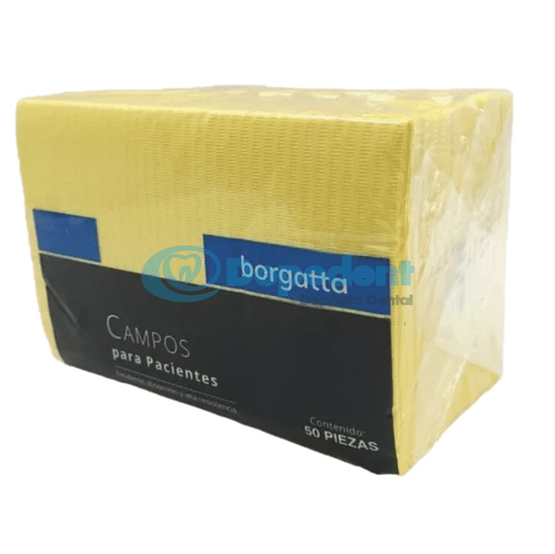 CAMPO OPERATORIO PAPEL PLASTICO AMARILLO 48 X 32 CM 50 PZA BORGATTA