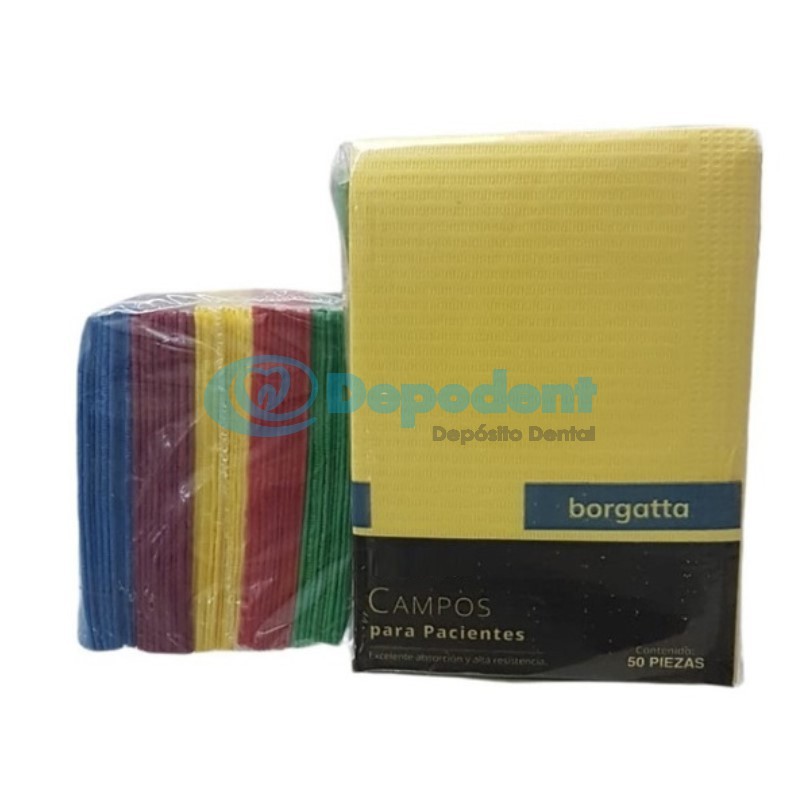 CAMPO OPERATORIO PAPEL PLASTICO MULTICOLOR GLOW 48 X 32 CM 50 PZA BORGATTA