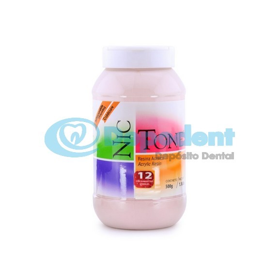 ACRILICO AUTOCURABLE ORTODONCIA COLOR 12 500 GR NIC TONE