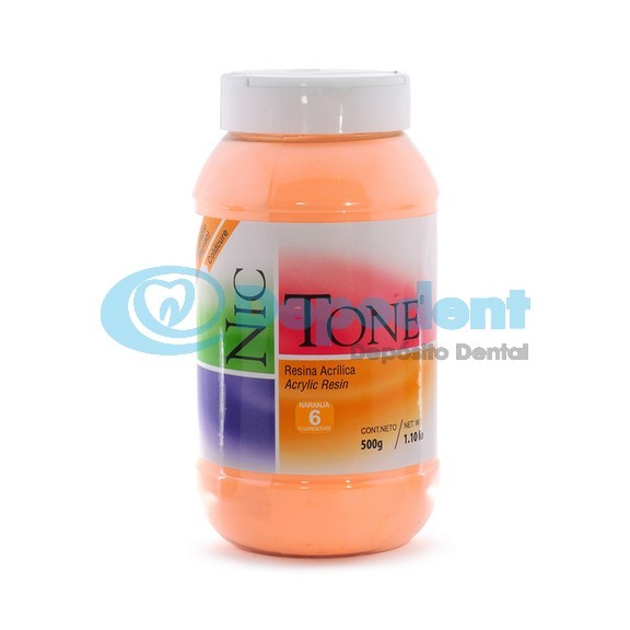 ACRILICO AUTOCURABLE ORTODONCIA COLOR 6 500 GR NIC TONE