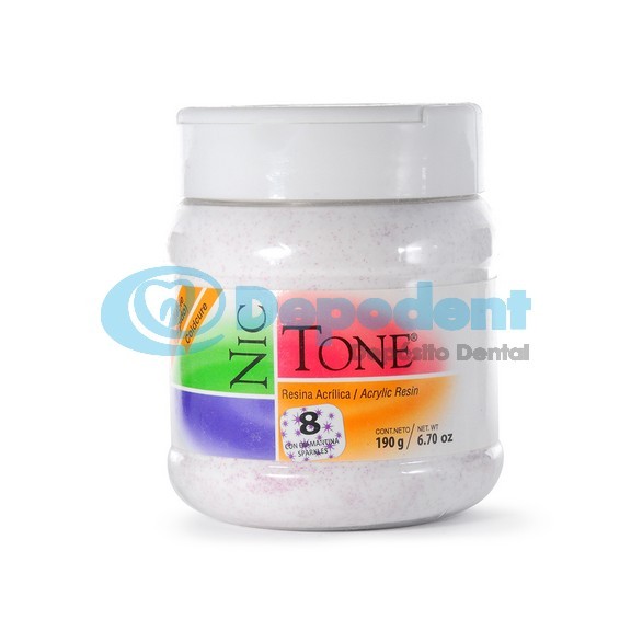 ACRILICO AUTOCURABLE ORTODONCIA COLOR 8 190 GR NIC TONE